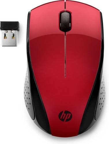 Ratón HP INC HP 220 (Inalámbrico - Rojo)