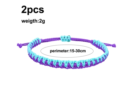 Pulsera De Cuerda De Mano Tejida De Dos Colores Para Mujeres, Hombres, Niños Y Niñas, Pulsera De Cuerda Tejida Ajustable, Estilo 2 ZMDECQNA