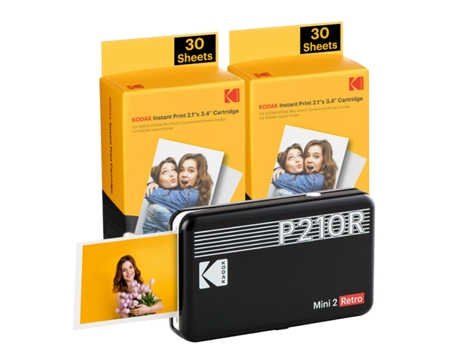 Impresora Instantánea KODAK Mini 2 Retro P210Rb60 Negro