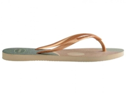 Zapatillas para Niños HAVAIANAS Slim Palette Glow Kids Goma (29-30 - Sand Grey/Golden)