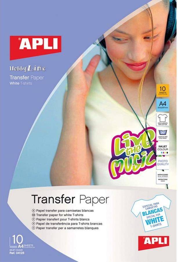 Papel de Transferencia APLI A4 (10 Hojas)