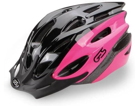 Casco Ges Rocket 2022 tam rosa y negro manufacturas s.a. con visera verdeblanco 5862