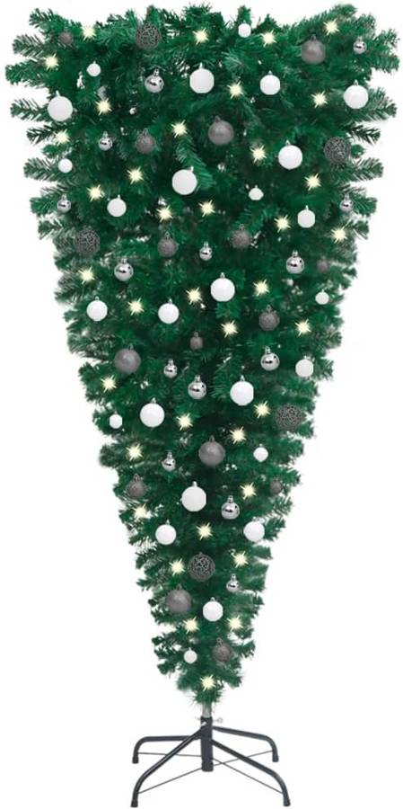 Árbol de Navidad VIDAXL con Luces LED y Bolas (Verde - 65x120 cm)