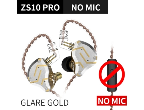 Auriculares KZ Zs10 Pro 4Ba + 1Dd Hifi Metal