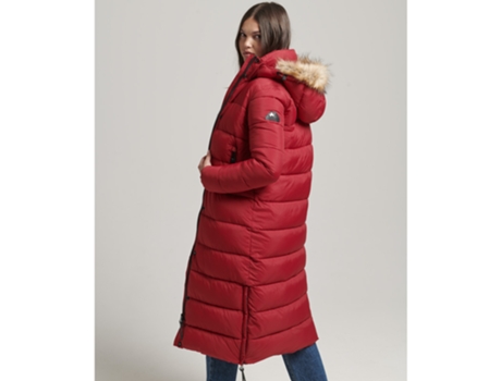 Abrigo para Mujer SUPERDRY (XS - Poliéster - Rojo)