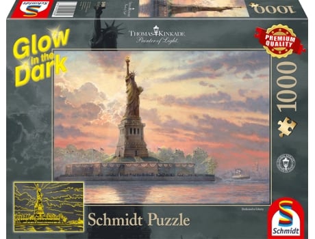 Puzzle SCHMIDT SPIELE Statue of Liberty in the twilight Rompecabezas de cubos 1000 pieza(s) Ciudad