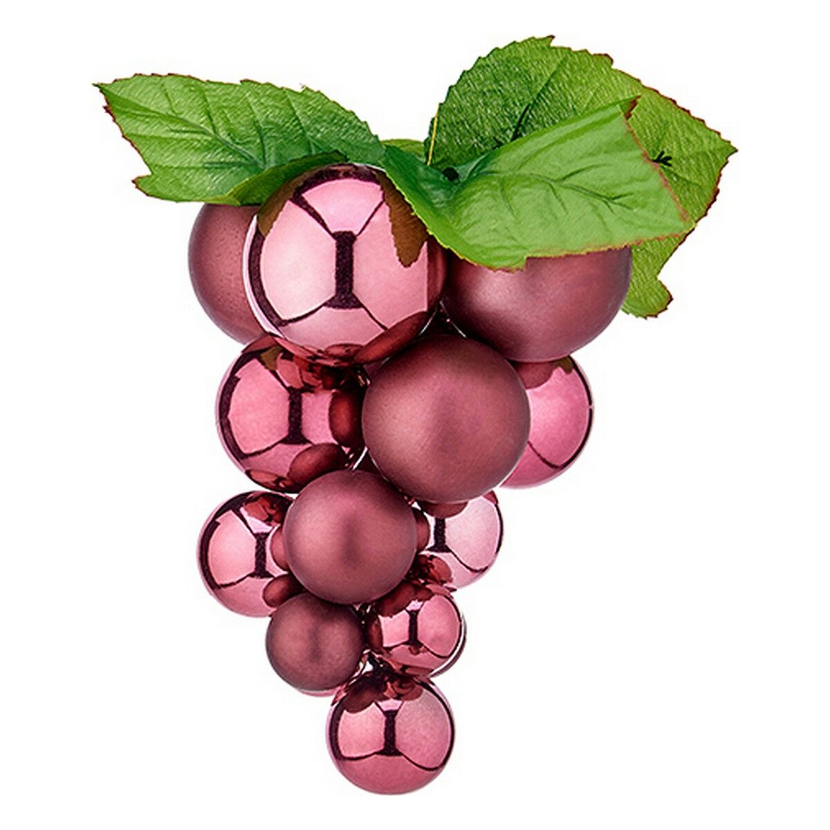 Bolas de Navidad Grande Uvas Cor de Rosa Plástico