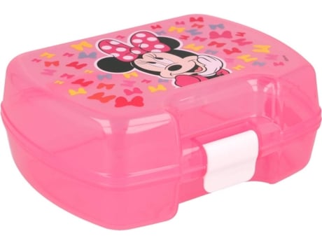 Sandwichera Premium Minnie so edgy bows lonchera mouse rosa 7 x 17 12