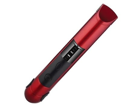 Plancha de pelo USB Mini rizador de pelo calentado con pantalla LCD temperatura ajustable de tres niveles rojo BISBISOUS