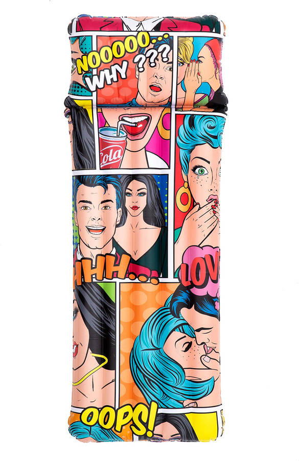 Bestway 44059 Colchoneta hinchable de piscina pop art comic 183x71