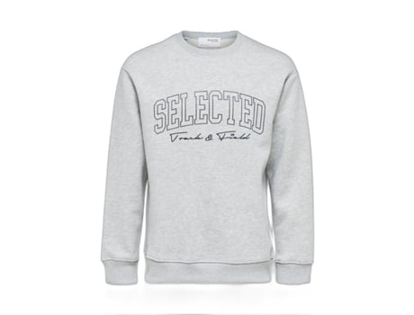 Sweatshirt para Hombre SELECTED (S - Algodón - Gris)