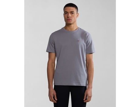 Camiseta de Hombre NAPAPIJRI Salis Algodón Gris (S)