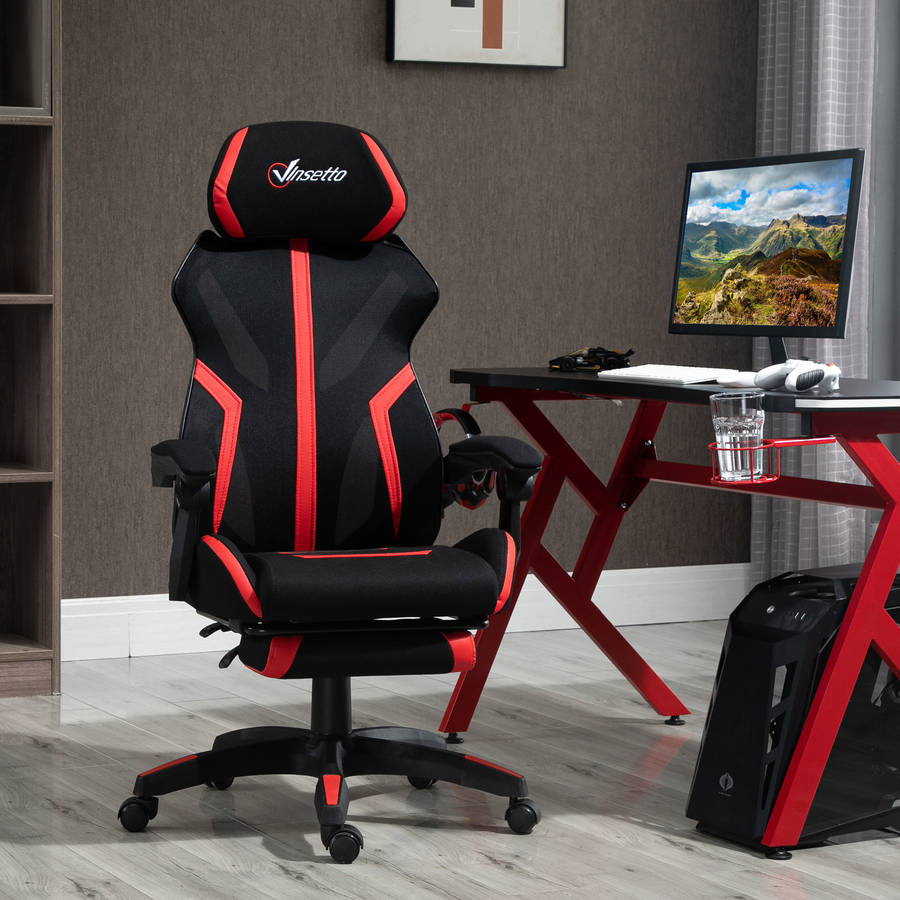 Silla Gaming VINSETTO 921-519RD (Hasta 120 Kg - Negro y Rojo)