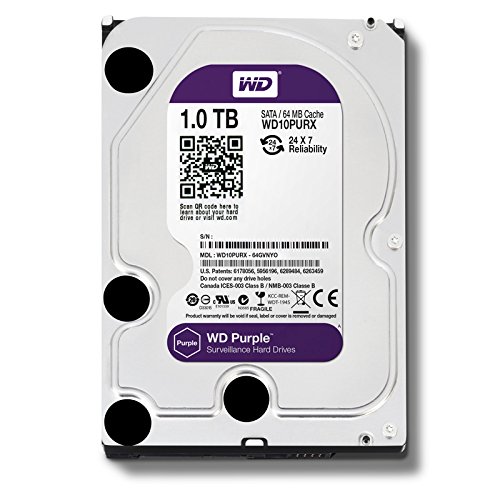 Disco HDD Interno WESTERN DIGITAL Videovigilancia (1 TB - SATA - 5400 RPM)