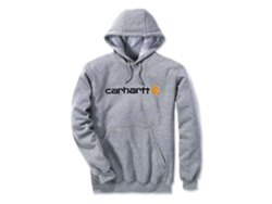 CARHARTT WORKWEAR Sweatshirt Signature Logo Hooded Cinzento