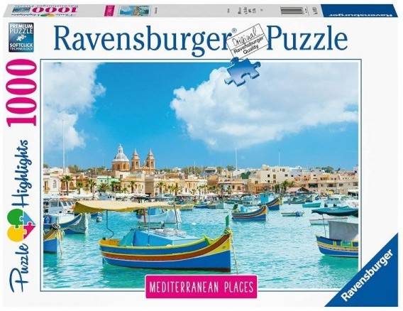 Puzzle RAVENSBURGUER Lugares Mediterraneos Malta (Edad Mínima: 12 Anos - 1000 Piezas)