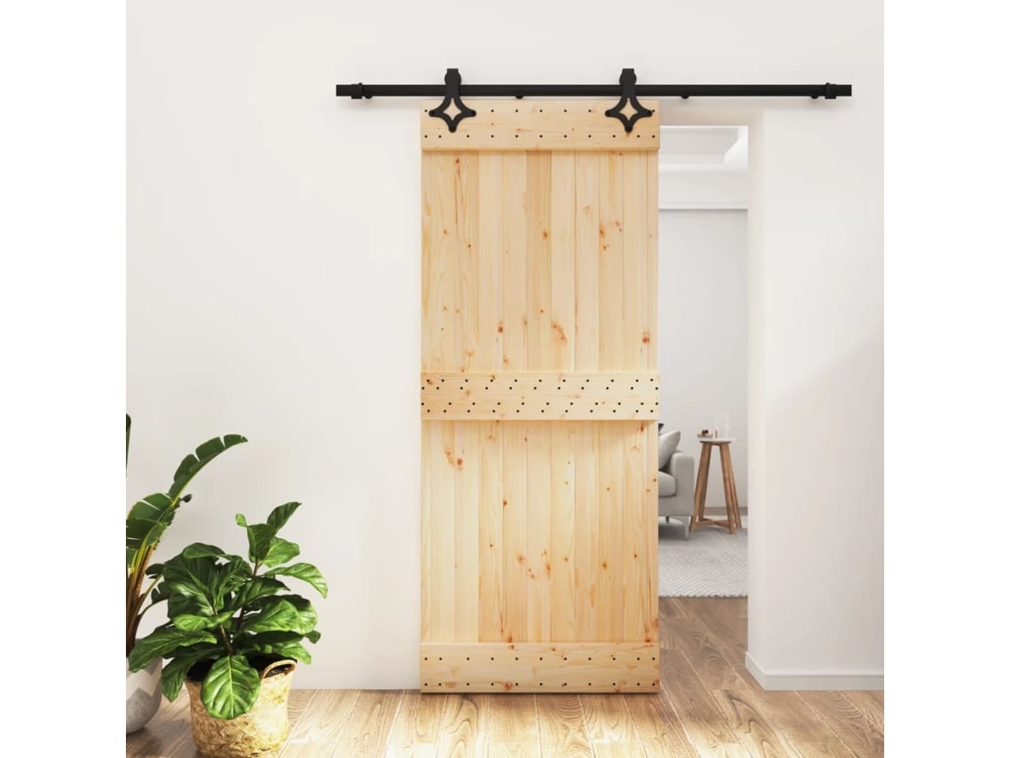 Maison Exclusive Puerta corredera con herrajes madera maciza de pino 85x210  cm