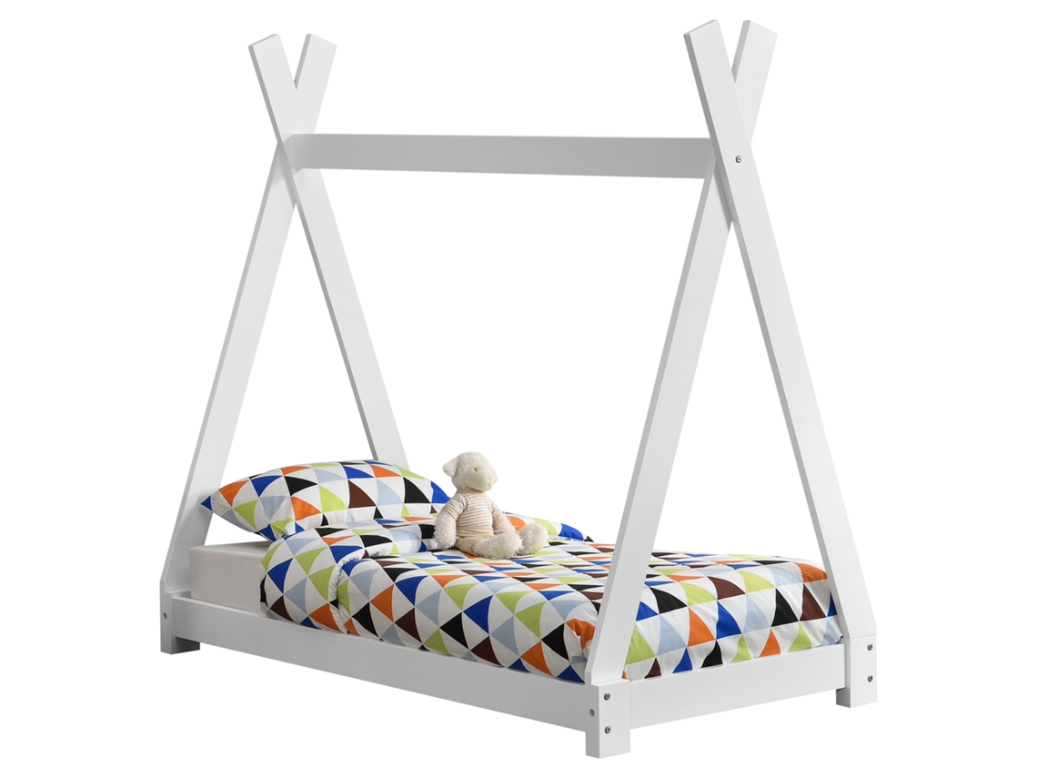 Estructura de Cama Infantil [EN.CASA] (Blanco - Madera - 70x140 cm)