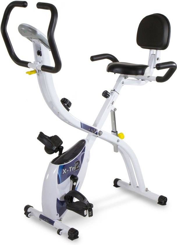 Bicicleta Estática TECNOVITA YF910 (Blanco - 100x61x131cm - Volante: 10 kg - Plegable - Hasta: 105 kg)