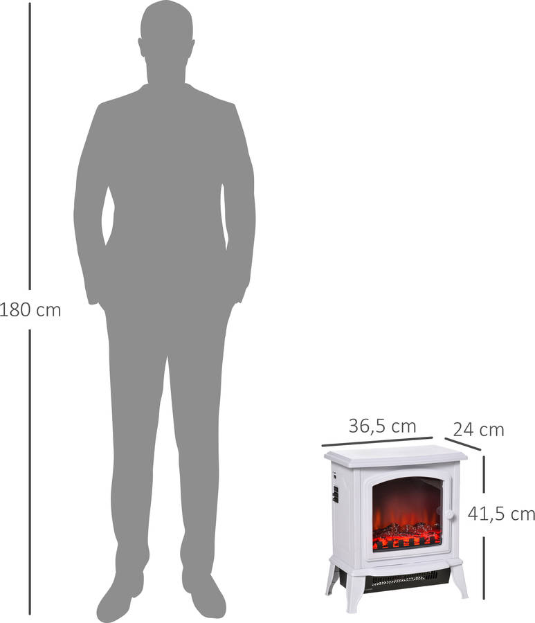 Chimenea Eléctrica HOMCOM 820-218V90WT (2000 W)