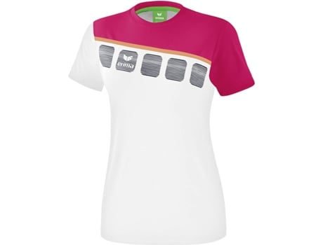 Camiseta para Mujer ERIMA 5-C Blanco, Rosa para Multideportes