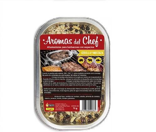 Ahumadores Para Barbacoa con cebolla y mostaza aromas del chef flower 70 gr cm3895