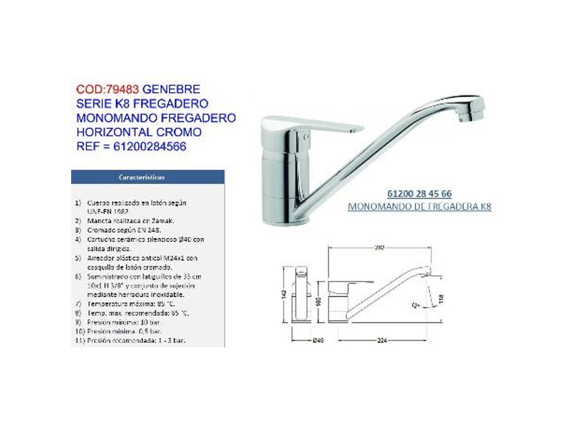 Genebre k8 2024 fregadero