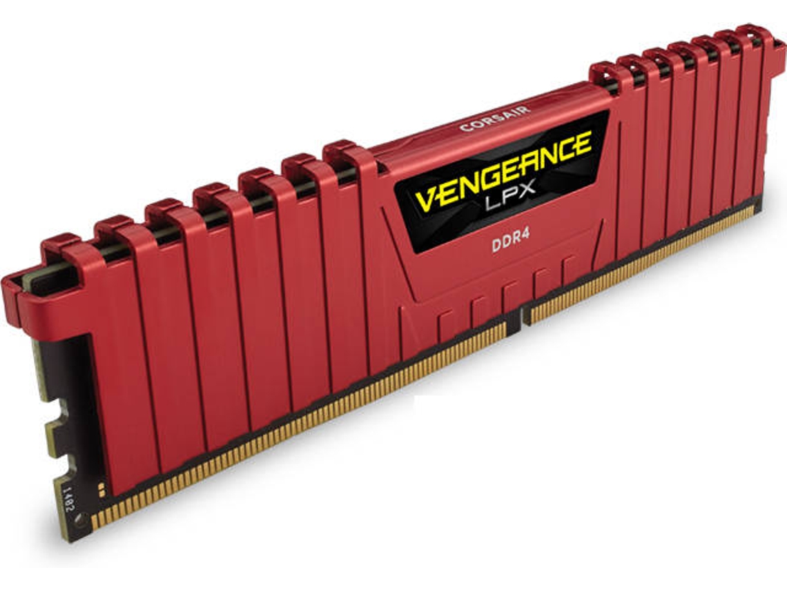 Memoria RAM DDR4 CORSAIR CMK8GX4M2A2400C16R (2 x 4 GB - 2400 MHz - CL 16 - Rojo)