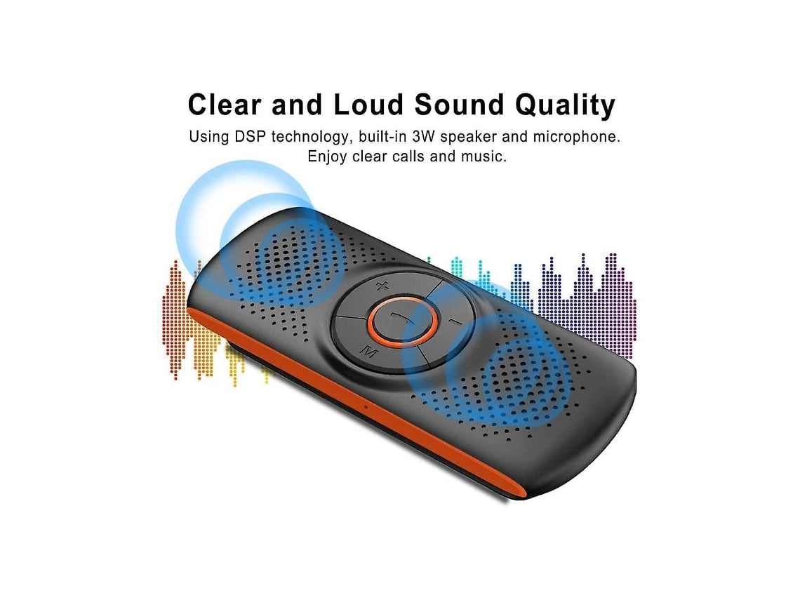 Leguwu - Altavoz Bluetooth para coche, altavoz Bluetooth para teléfono  celular, kit de manos libres de música inalámbrica con calidad de sonido