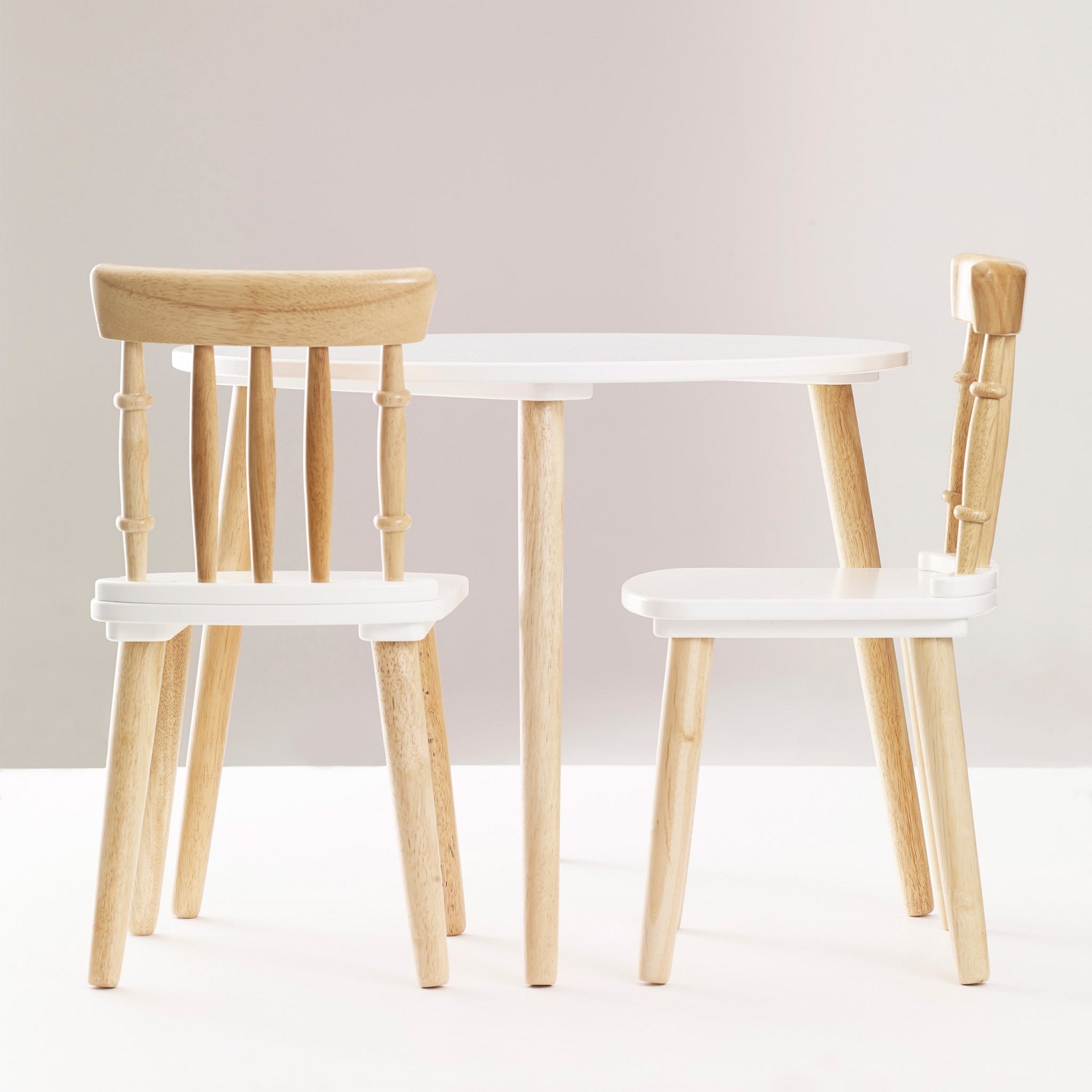 Mesa Le Toy van madera 60 x 46 cm table chairs rubberwood