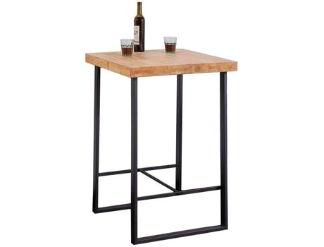 Mesa de Cocina ADEC (Roble salvaje-negro - Madeira - 70 x 100 x 70 cm)