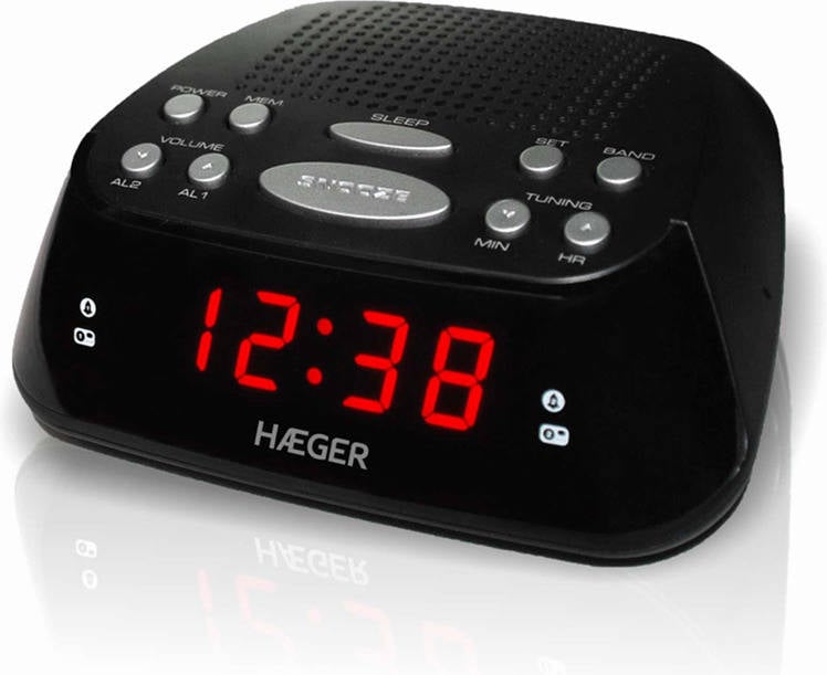 Reloj Digital con Despertador HAEGER Negro