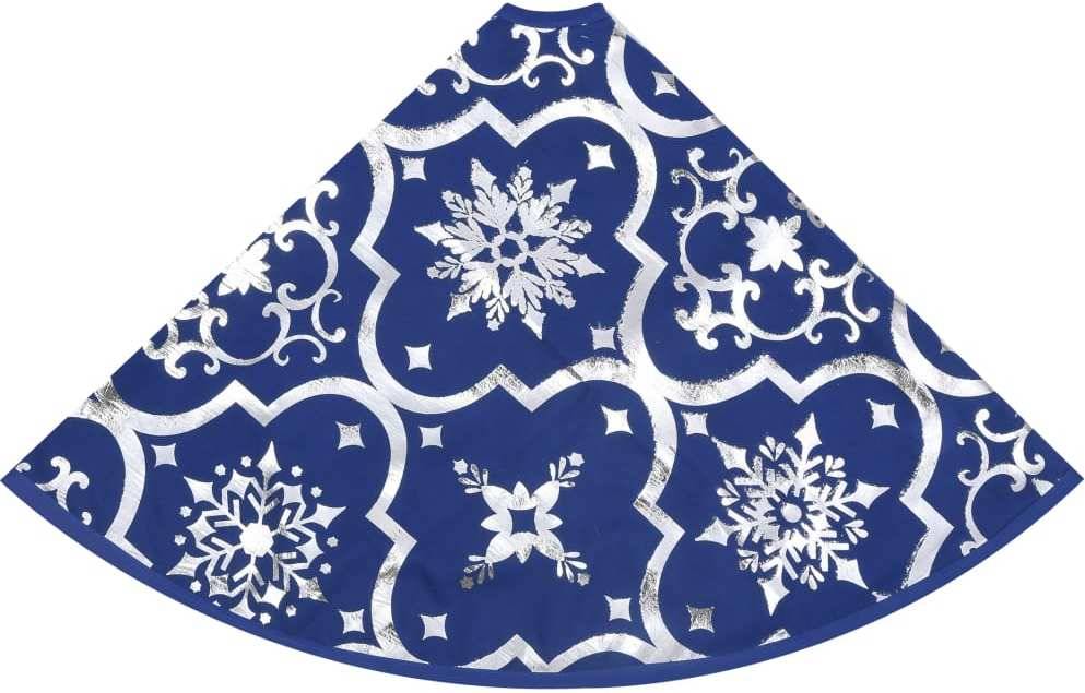 Falda Del Navidad lujo con tela azul 122cm vidaxl tejido 122