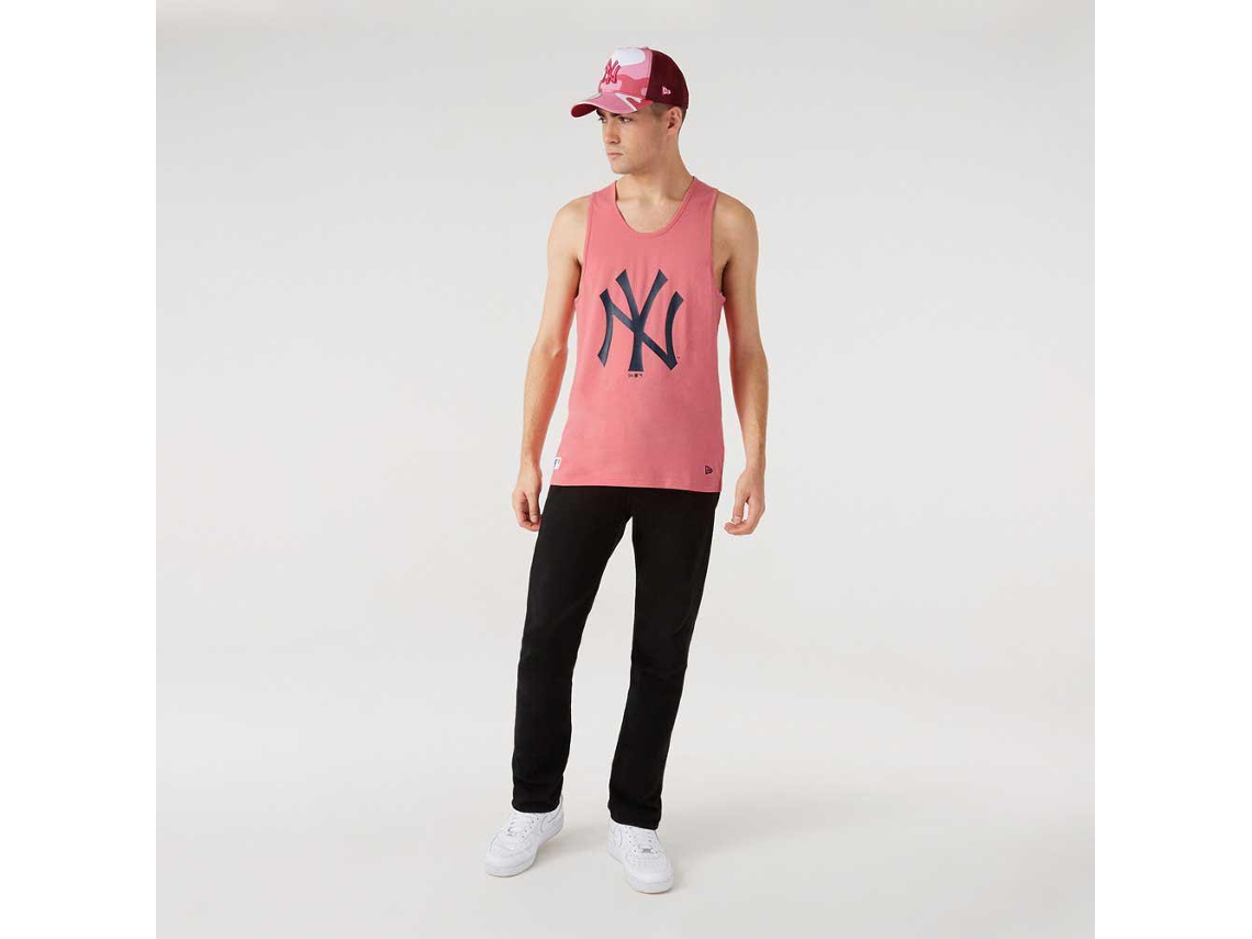 New era MLB Seasonal Team Logo New York Yankees Sleeveless T-Shirt Pink