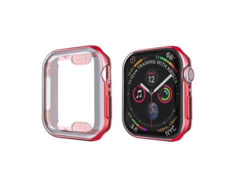 Carcasa de Reloj SLOWMOOSE Transparente para Apple Watch Série 3 2 1 38Mm 42Mm 360 Protector Full Soft Clear Tpu (Rojo - Série 123 38 Mm)