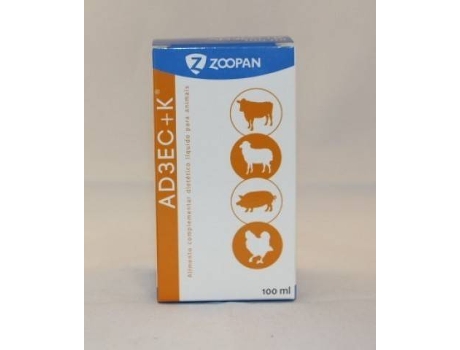 Complemento Alimenticio para Aves ZOOPAN AD3EC+K (100ml)