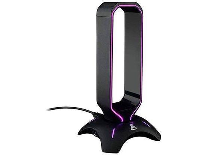 The Glab Kstand radon soporte gaming para cascos – retroiluminación rgb usb hub 2 2.0 base antideslizante stand universal pc ps4 xbox one nintendo switch