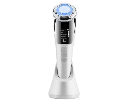 Dispositivo de belleza masajeador Facial ultrasónico con luz Led, tensor de piel antiarrugas, rejuvenecimiento de la piel, cuidado BISBISOUS