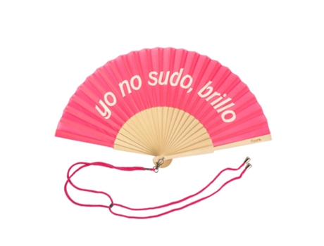 Abanico Fisura yo no sudo brillo rosa.