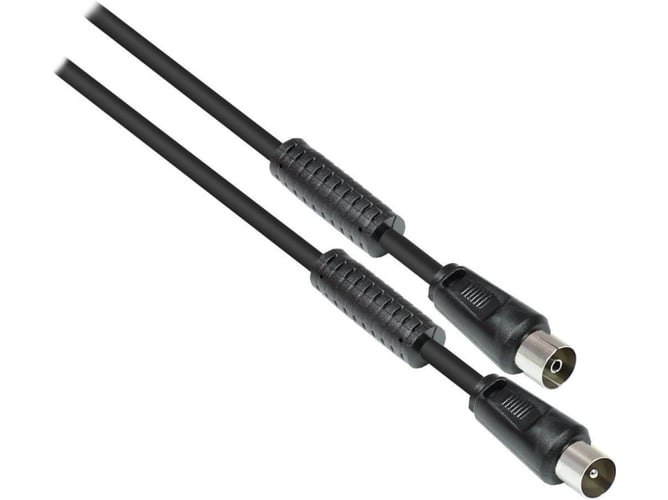 Cable de Antena ALCASA (Coaxial - 2 m - Negro)