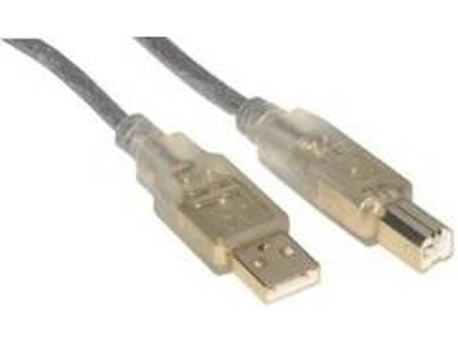 Cable USB MCL USB A/USB B 3 m Macho/Macho Transparente