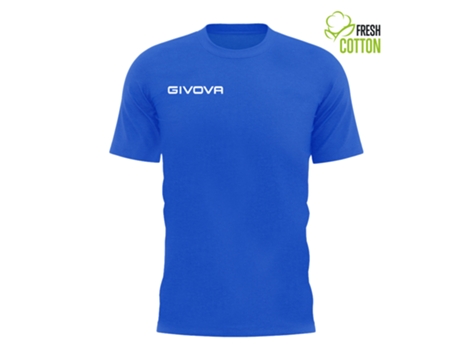 Camiseta Unisexo GIVOVA (L - Algodón - Azul)