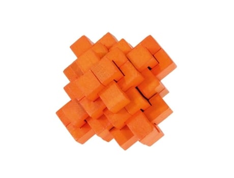 Puzzle FRIDOLIN (Madera - Naranja - 9 x 9 x 9 cm)