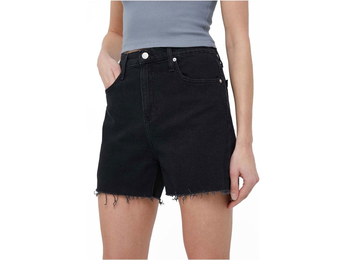 Pantalones Cortos CALVIN KLEIN Algodón Mujer (25 - Negro) | Worten.es