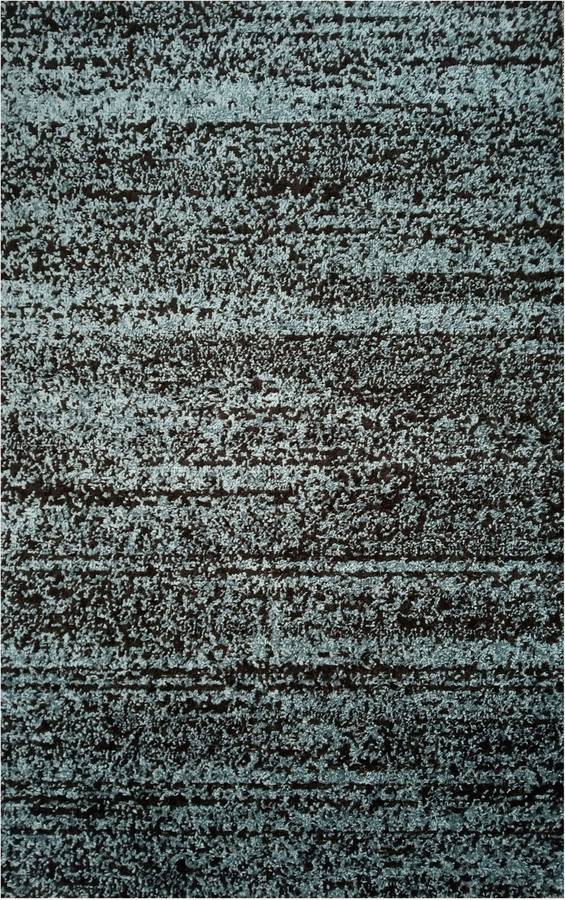 Alfombra Trendy Jasp moderna para o habitación turquesa y negro 56x110 cm. matris azul polipropileno exclusive maquillaje 200x290