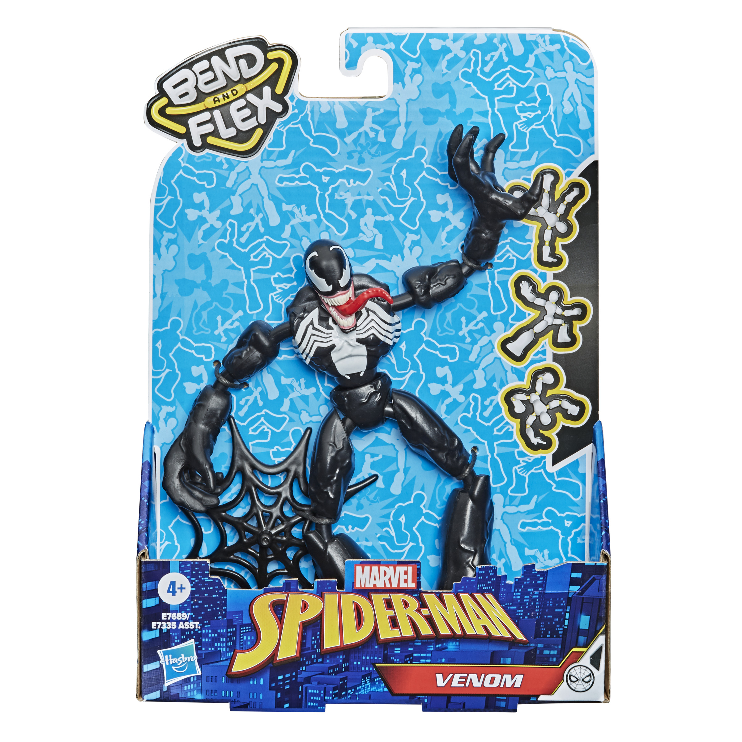 Hasbro Original Spiderman venom bend and flex figura de 4 años+