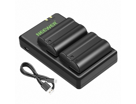 2 Baterías NEEWER EN-EL15A 2100 mAh con Cargador para Nikon D750/D7200/D7500/D850/D610