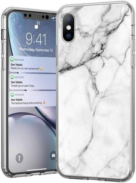 Funda Xiaomi Redmi 8a wozinsky marble tpu blanco para