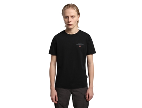 Camiseta para Hombre NAPAPIJRI (S - Negro)