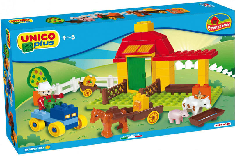 Unico Plus Juego de androni 8529 blocs granjita nueva 46 piezas edad 2